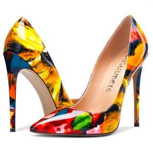 Castamere Colorful High Heel Patent Pumps Size 6.5